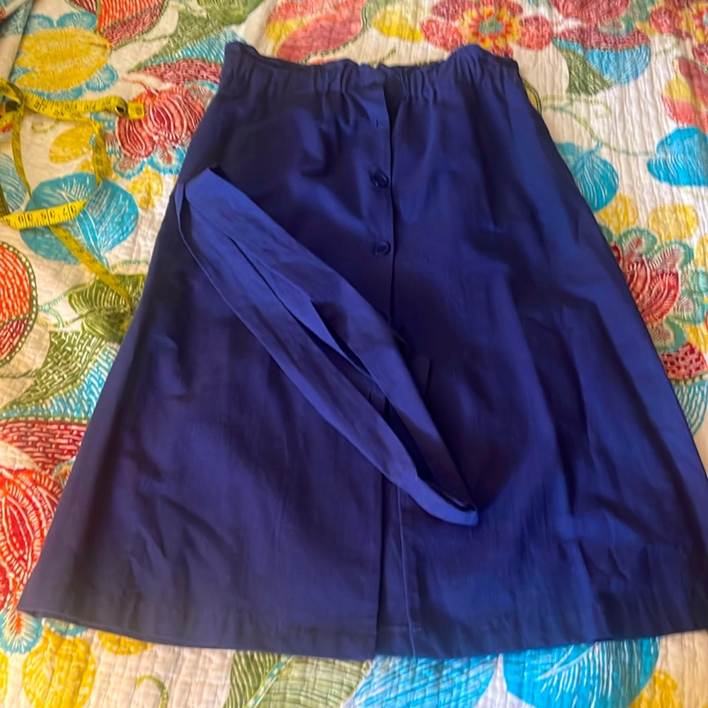 NWT.. GAP Paper bag Midi Skirt Navy Blue size Large